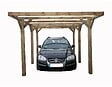 ALTANKA - Carport, abri de voiture  3.04x5.12 m - 15.56 m2 - couverture PVC  - CAR10PVCTR - vignette