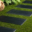 RO'MA NATURE - Pas japonais Rectangle Ardoise Noire 60x30x2-3 cm (lot de 5) - vignette