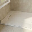 CERAMIA - Ceramia PixL 120x90 cm receveur de douche rectangulaire à poser en résine composite, surface effet pierre, blanc (CERAPX12090W) : - vignette