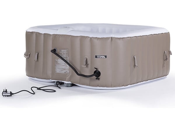 HABITAT ET JARDIN - SPA GONFLABLE MONAC EN PVC - 6 PLACES - TAUPE/CREME - large