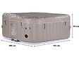 HABITAT ET JARDIN - SPA GONFLABLE MONAC EN PVC - 6 PLACES - TAUPE/CREME - vignette