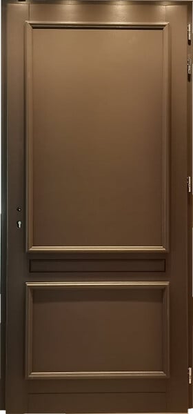 GD MENUISERIES - Porte d'entrée Bois Pleine Cassy Gris Quartz, H215 x L90 cm Côte Tableau p. Gauche - large