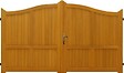 GD MENUISERIES - Portail En Bois Plein L3m x H1,60/1,80 (sans quincaillerie) - vignette