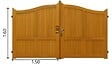 GD MENUISERIES - Portail En Bois Plein L3m x H1,60/1,80 (sans quincaillerie) - vignette