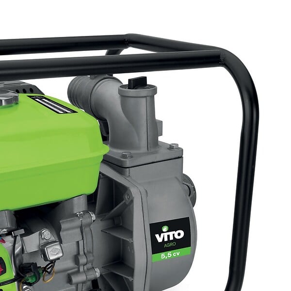 VITO - Pompe à eau thermique 5.5 CV 163 cm³ Motopompe Autonomie 3h Débit 30m³/h Raccord 50 mm VITO - large