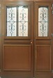 GD MENUISERIES - Porte d'entrée Bois Tiercée Vitrée Vauban H215 x L120 Côte Tableau, p.Droit (Poignée, Barillet ref 010403RFP) - vignette