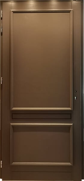 GD MENUISERIES - Porte d'entrée Bois Pleine Cassy Gris Quartz, H215 x L90 cm Côte Tableau p.Droit - large