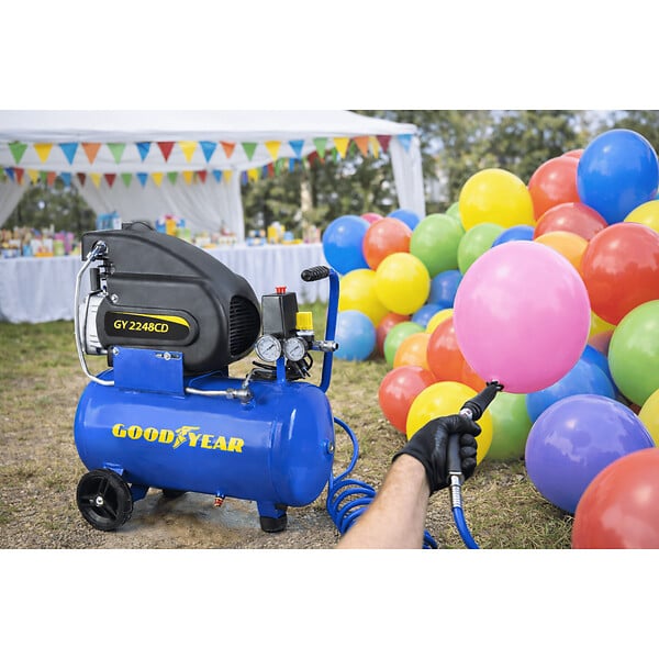 GOODYEAR - Compresseur d'air Silencieux 24 Litres 8 bar 2CV 1.5KW 115 PSI GOODYEAR - large