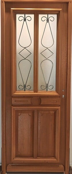 GD MENUISERIES - Porte d'entrée Bois Vitrée Baya, H200 x L90 cm Côte Tableau p.Gauche - large