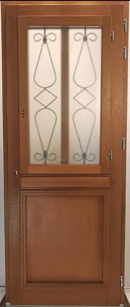 GD MENUISERIES - Porte d'entrée Bois Vitrée Baya, H200 x L90 cm Côte Tableau p.Gauche - large