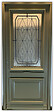 GD MENUISERIES - Porte d'entrée Bois Vitrée Canelle Vert Gris Olive, H215 x L90 cm Côte Tableau, p,Droit - vignette