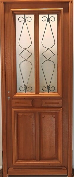 GD MENUISERIES - Porte d'entrée Bois Vitrée Baya, H200 x L90 cm Côte Tableau p.Droit - large