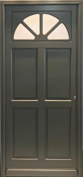 GD MENUISERIES - Porte d'entrée Bois Vitrée Fiacre Gris Quartz, H215 x L90 cm Côte Tableau p.Gauche - large