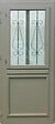 GD MENUISERIES - Porte d'entrée Bois Vitrée Baptiste Vert Gris Olive, H215 x L90 cm Côte Tableau p.Droit - vignette