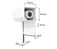 AVOSDIM - Volet roulant electrique filaire Alu Blanc - L120 x H120 cm - Motorise avec commande murale - Recoupable - vignette