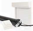 AVOSDIM - Volet roulant electrique filaire Alu Blanc - L80 x H100 cm - Motorise avec commande murale - Recoupable - vignette
