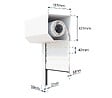 AVOSDIM - Volet roulant electrique filaire Alu Blanc - L80 x H100 cm - Motorise avec commande murale - Recoupable - vignette