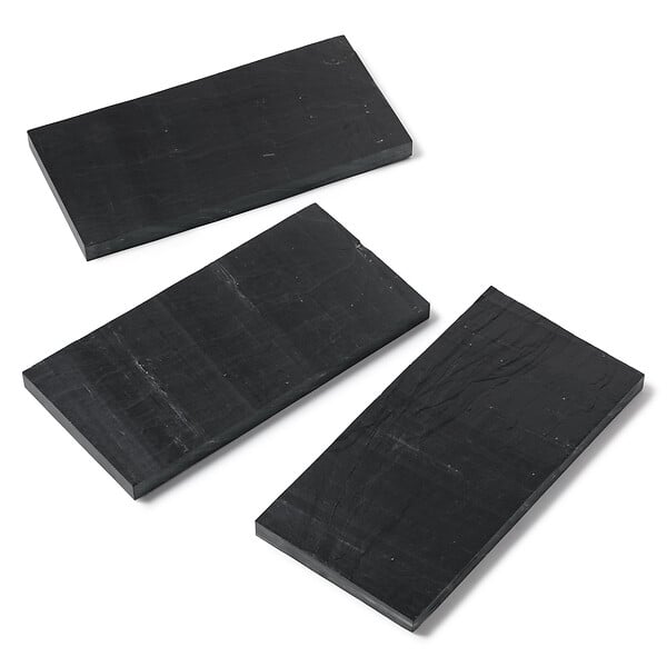 RO'MA NATURE - Pas japonais Rectangle Ardoise Noire 50x25x2-3 cm (lot de 10) - large