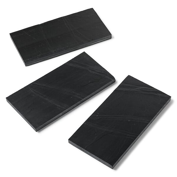 RO'MA NATURE - Pas japonais Rectangle Ardoise Noire 60x30x2-3 cm (lot de 5) - large