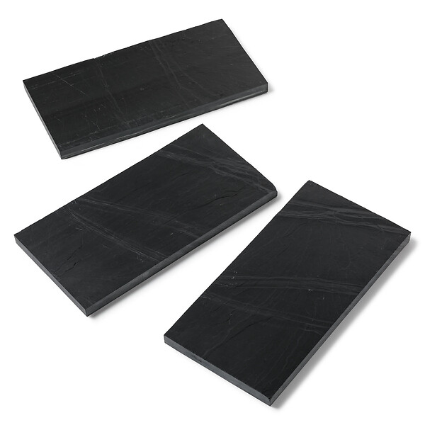 RO'MA NATURE - Pas japonais Rectangle Ardoise Noire 60x30x2-3 cm (lot de 10) - large