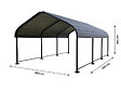 HABITAT ET JARDIN - Carport abri de voiture en métal "Phoenix" - 13,5 m² - Gris - vignette