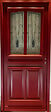 GD MENUISERIES - Porte d'entrée Bois Vitrée Martine Rouge pourpre, H215 x L90 cm Côte Tableau p. Gauche - vignette