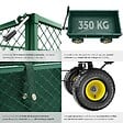 TECTAKE - Chariot de jardin 350 kg vert - vignette