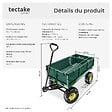 TECTAKE - Chariot de jardin 350 kg vert - vignette