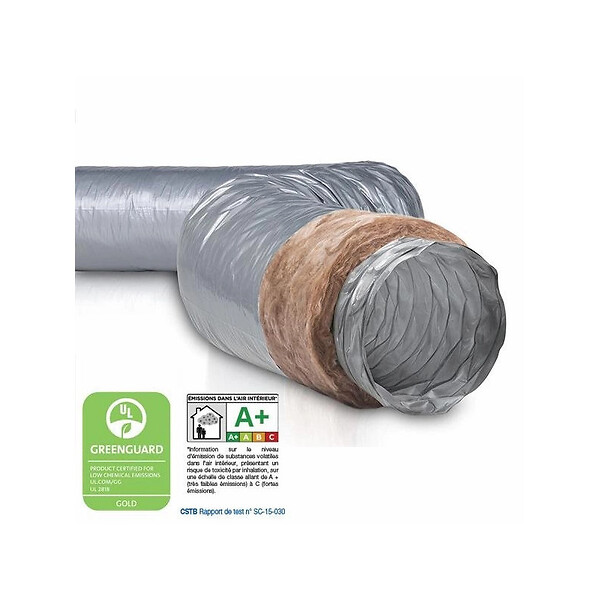 NATHER - Gaine souple PVC isolée ép.25 mm ECOSOFT 6 mètres - Diamètre (mm): 160 - large