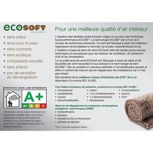 NATHER - Gaine souple PVC isolée ép.25 mm ECOSOFT 6 mètres - Diamètre (mm): 160 - large