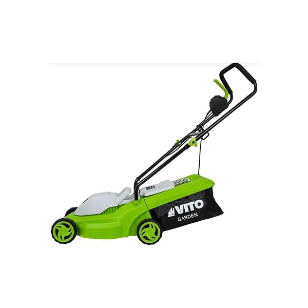 VITO - Tondeuse electrique 1200W Surface 300M2 Coupe 32 cm 3 Hauteur de coupe 20-65 mm Bac 30L VITO - large