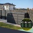 ATOLE - Cache poubelle extérieur triple en acier galvanisé - Abri poubelle pour 3 conteneurs 240 Litres - Anthracite RAL7016 - vignette