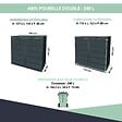 ATOLE - Cache poubelle extérieur double en acier galvanisé - Abri poubelle pour 2 conteneurs 240 Litres – Gris Anthracite RAL7016 - vignette