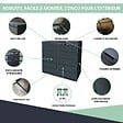 ATOLE - Cache poubelle extérieur double en acier galvanisé - Abri poubelle pour 2 conteneurs 240 Litres – Gris Anthracite RAL7016 - vignette