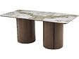 HABITAT ET JARDIN - Table à manger rectangulaire en céramique pendora "Milano" - 6 places - Marron - vignette