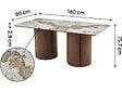HABITAT ET JARDIN - Table à manger rectangulaire en céramique pendora "Milano" - 6 places - Marron - vignette