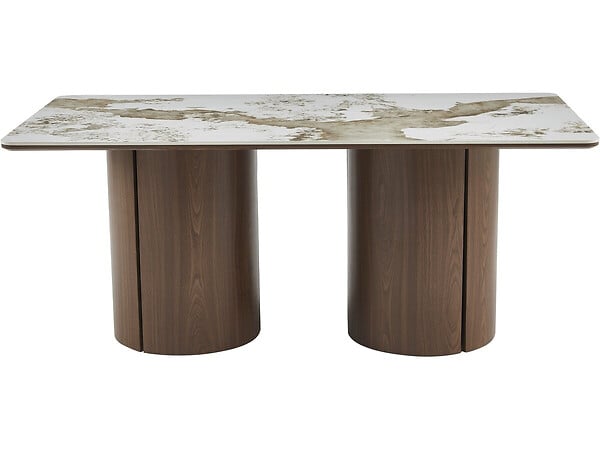 HABITAT ET JARDIN - Table à manger rectangulaire en céramique pendora "Milano" - 6 places - Marron - large
