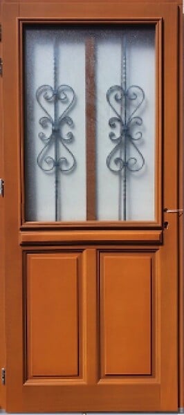 GD MENUISERIES - Porte d'entrée Bois Vitrée SyraH H215 x L90 cm Côte Tableau, p.Droit - large