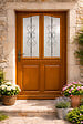 GD MENUISERIES - Porte d'entrée Bois Vitrée Sandy, H215 x L90 cm Côte Tableau, p.Droit - vignette