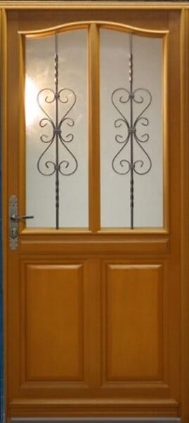 GD MENUISERIES - Porte d'entrée Bois Vitrée Sandy, H215 x L90 cm Côte Tableau, p.Droit - large