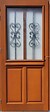GD MENUISERIES - Porte d'entrée Bois Vitrée SyraH H215 x L90 cm Côte Tableau, p.Droit (Poignée, Barillet ref 010403FP) - vignette