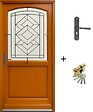 GD MENUISERIES - Porte d'entrée Bois Vitrage Transparent, ELIOTH H215 x L90 cm Côte Tableau, p.Droit (Poignée, Barillet ref 010403FP) - vignette