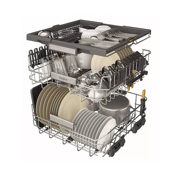 WHIRLPOOL - lave-vaisselle 60cm 15 couverts 43db blanc - W7FHP43 - large