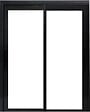 GD MENUISERIES - Fenetre Coulissante Aluminium H105 x L100 cm Gris Gris Anthr 2 vantaux - vignette