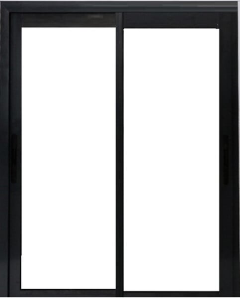 GD MENUISERIES - Fenetre Coulissante Aluminium H115 x L120 cm Gris Gris Anthr 2 vantaux - large