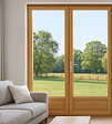 GD MENUISERIES - Porte Fenetre Bois 2 Vantaux H215 x L120 cm Côte Tableau - vignette