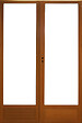 GD MENUISERIES - Porte Fenetre Bois 2 Vantaux H215 x L120 cm Côte Tableau - vignette