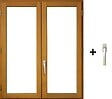 GD MENUISERIES - Fenetre Bois 2 Vantaux H165 x L90 cm Côte Tableau, poignee (ref 010220F9) - vignette