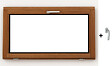 GD MENUISERIES - Chassis Abattant En Bois H45 x L120 Côte Tableau, poignee (ref 010220F9) - vignette