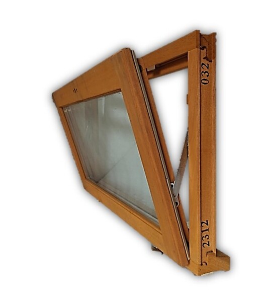 GD MENUISERIES - Chassis Abattant En Bois H45 x L120 Côte Tableau, poignee (ref 010220F9) - large